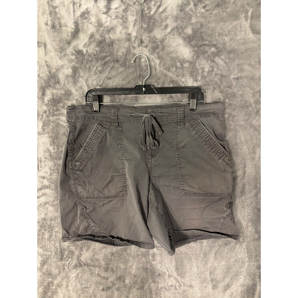 Union Bay Mens Gray Cargo Utility Shorts Drawstring Waist Pockets Size 38 40